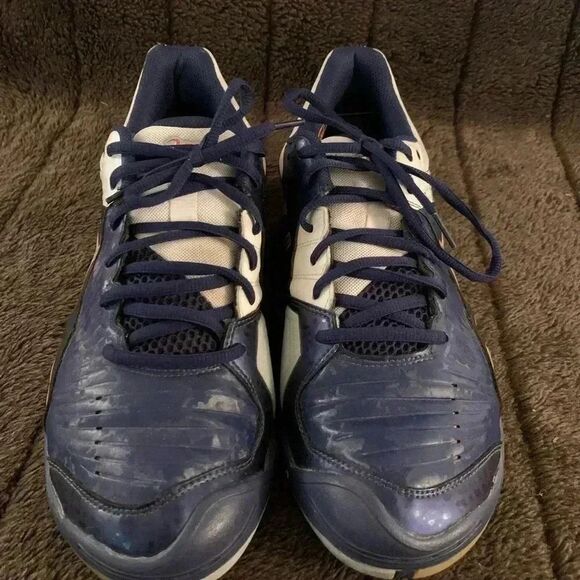 Asics Mens Gel Domain 3 Sneakers Blue E415Y Handball Low Top Lace Up - Picture 3 of 6